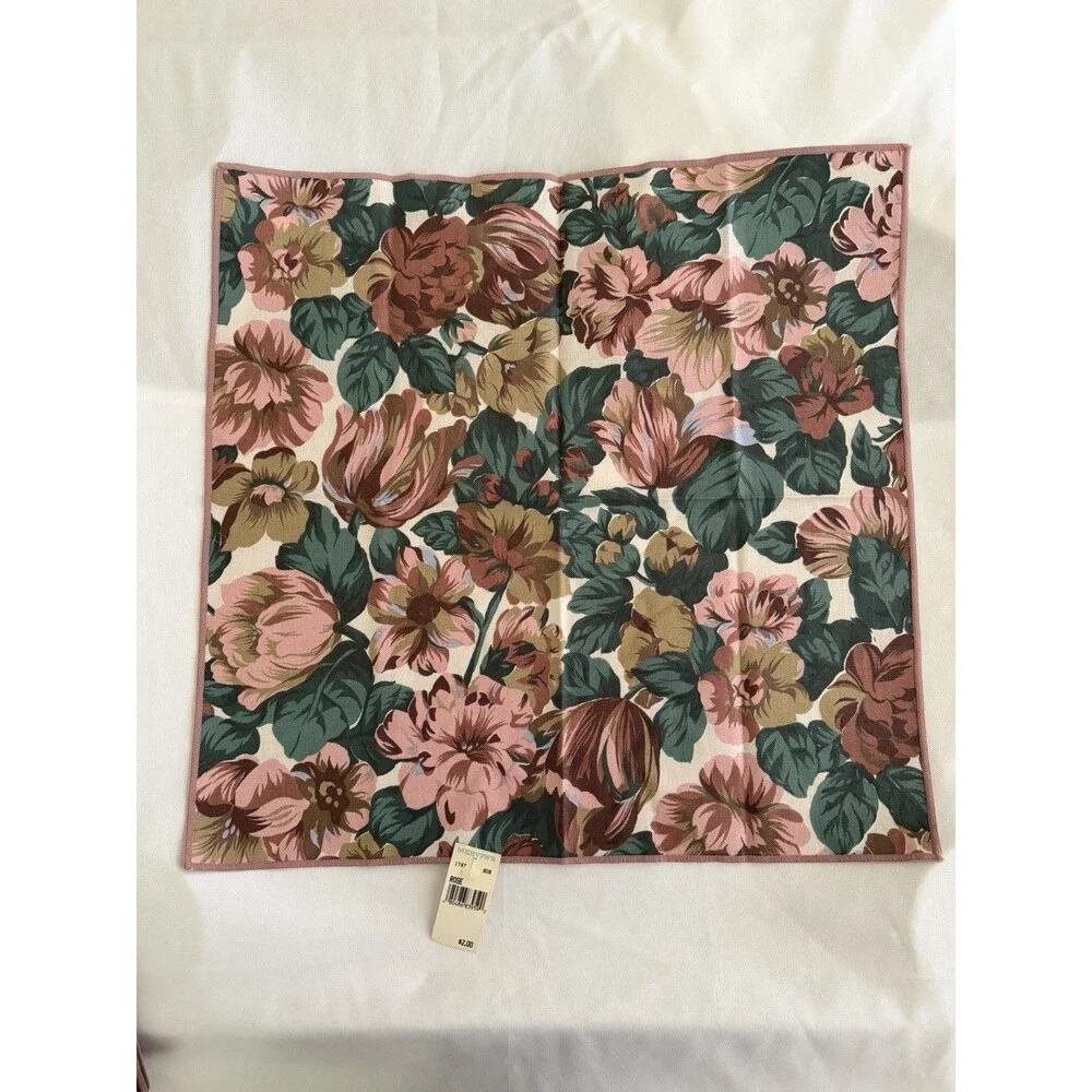 Mervyn's NWT Floral Grandmacore Napkins Pink Cotton/Poly 2pk Cottagecore